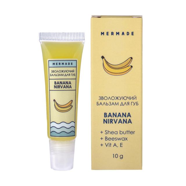 foto зволожувальний бальзам для губ mermade banana nirvana, 10 мл