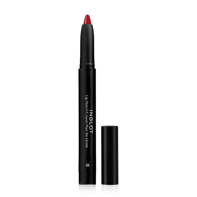 foto олівець для губ inglot lip pencil matte with sharpener 20, red 1.8 г