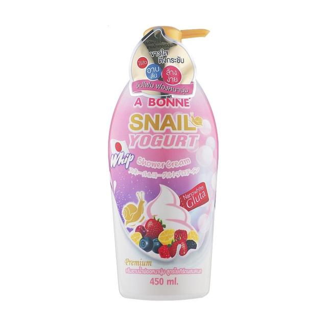 foto крем для душу a bonne' snail yogurt whip shower cream з протеїнами йогурту та екстрактом равлика, 450 мл