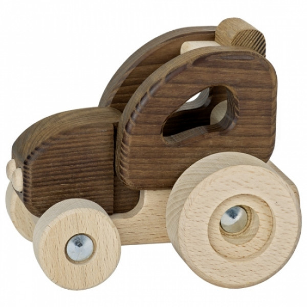 foto базовий ігровий транспорт для малюка goki трактор натуральний (55911g)