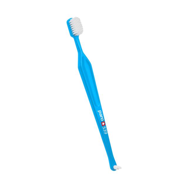 foto зубна щітка paro swiss classic s39 м'яка, блакитна, 1 шт