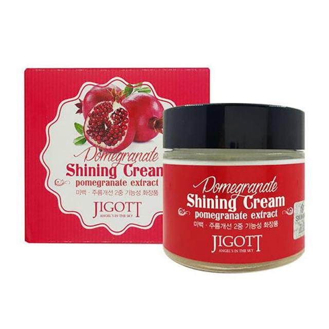 foto крем для обличчя jigott pomegranate shining cream з екстрактом гранату, 70 мл