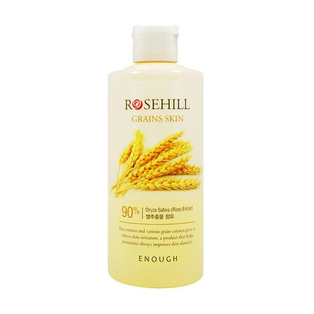 foto омолоджувальний тонер для обличчя enough rosehill grains skin 90% з рисом та центелою азіатською, 300 мл