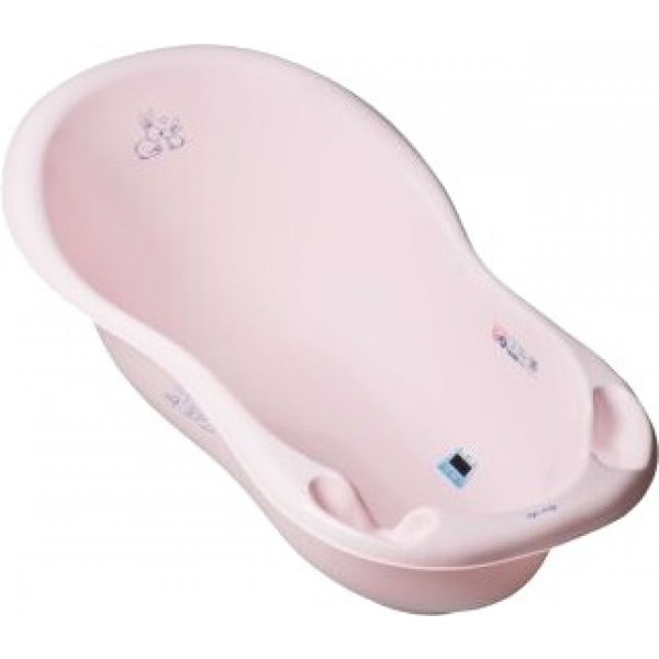 foto дитяча ванночка tega baby lux зайчики зі зливом і термометром 102 см світло-рожева (kr-005-104)