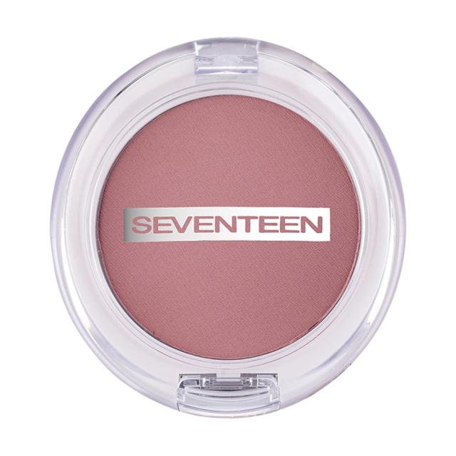 foto компактні рум'яна для обличчя seventeen natural matte silky blusher 15 rosy blush, 5 г