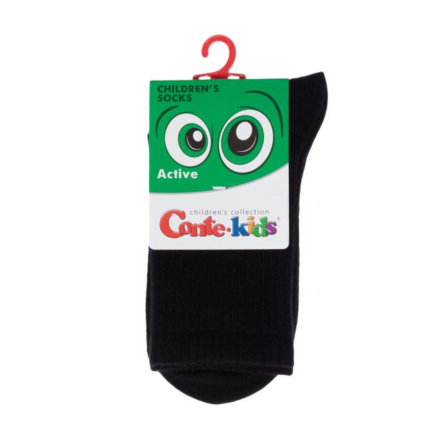 foto подовжені шкарпетки дитячі conte kids active 20с-167сп чорні, розмір 20