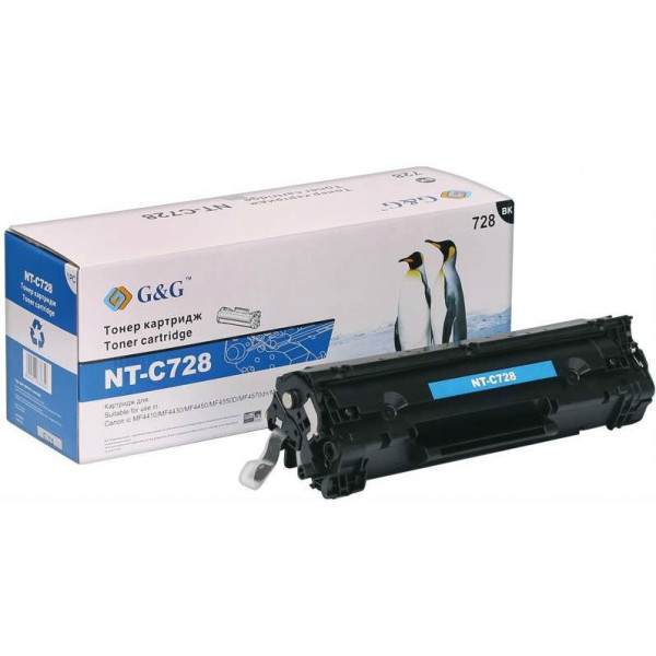 foto картриджі для лазерних принтерів g&g canon mf45xx/mf44xx series  black (g&g-728)