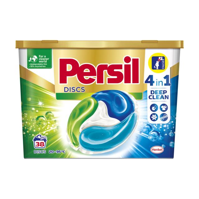 foto диски для прання persil discs 4 in 1 deep clean, 38 циклів прання, 38 шт