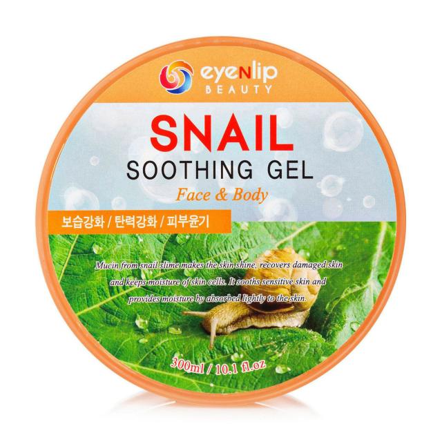 foto гель для обличчя і тіла eyenlip snail soothing gel заспокійливий, равликовий, 300 мл