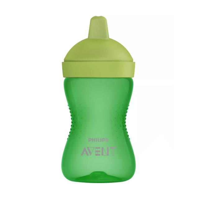 foto дитяча чашка-непроливайка з твердим носиком avent від 18 місяців, зелена, 300 мл (scf804/03)