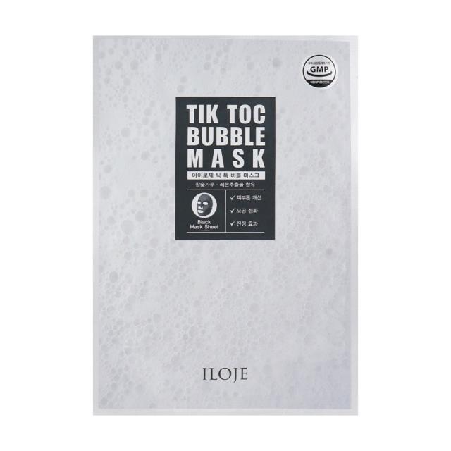 foto тканинна бульбашкова маска для обличчя konad iloje tik toc bubble mask, 23 г