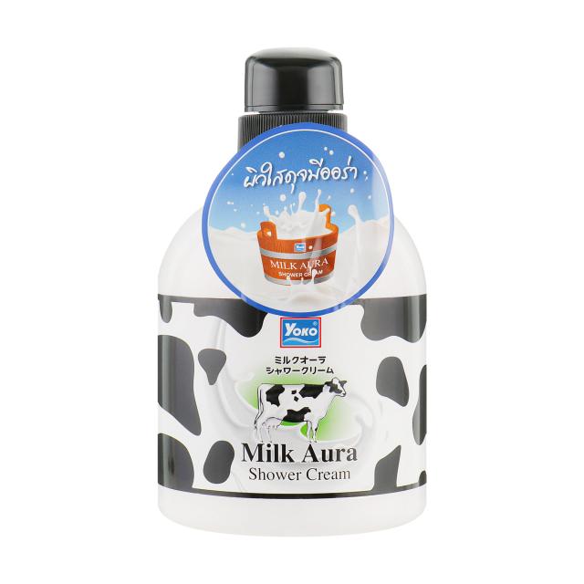 foto крем-гель для душа yoko milk aura з молочно-білковим кремом, 500 мл