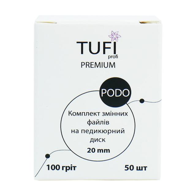 foto змінні файли для педикюрного диска tufi profi podo 100 грит, 50 шт (101567)