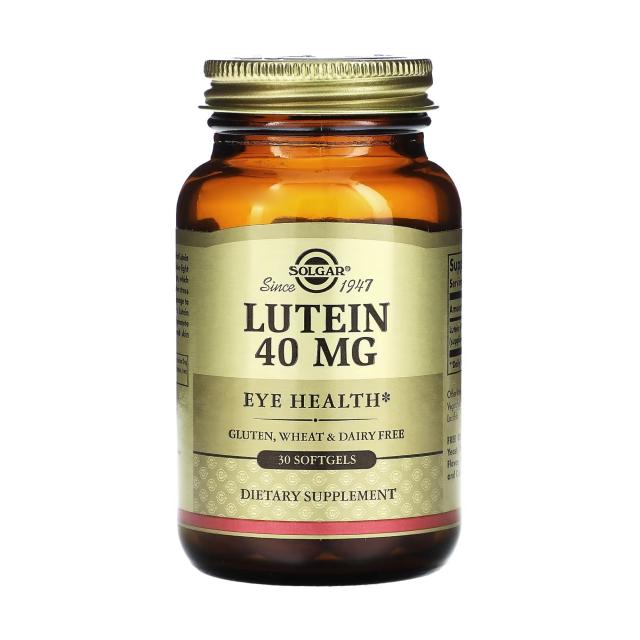 foto харчова добавка в капсулах solgar lutein лютеїн 40 мг, 30 шт