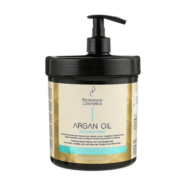 foto маска для волосся profesional cosmetics argan oil mask з аргановою олією, 1 л