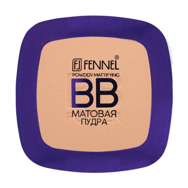 foto матова bb-пудра для обличчя fennel bb powder mattifying, peach, 8 г