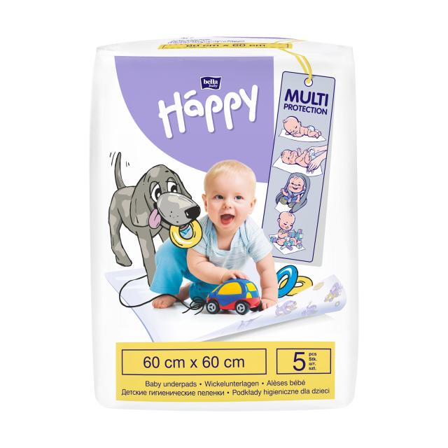 foto одноразовые гигиенические пеленки happy bella baby multi protection 60*60 см, 5 шт