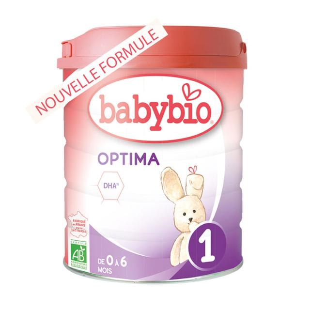 foto суміш дитяча, молочна, органічна babybio optima1 для дітей від 0 до 6 місяців, 800 г