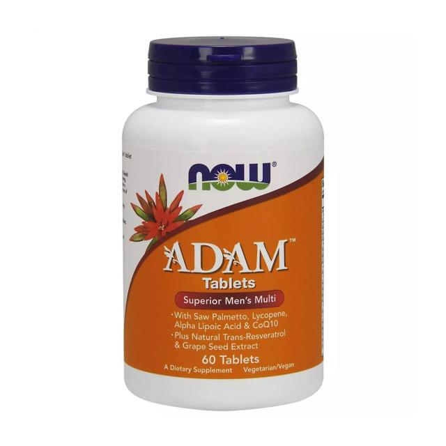 foto харчова добавка в таблетках now foods adam superior men's multi чоловічі супер мультивітаміни, 60 шт