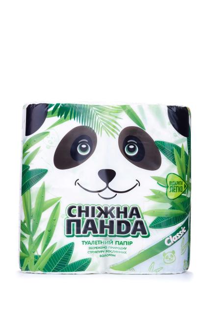 foto туалетний папір снежная панда класік 2-шаровий, 4 шт.