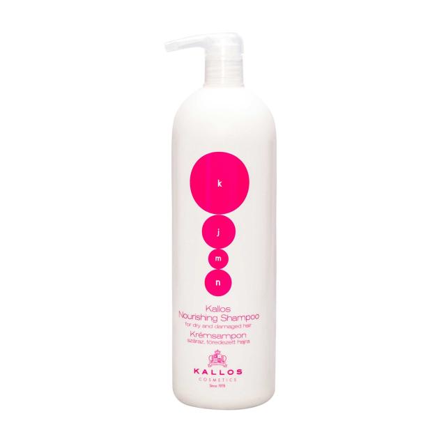 foto живильний шампунь kallos kjmn kallos cosmetics nourishing shampoo для сухого і пошкодженого волосся, 1 л