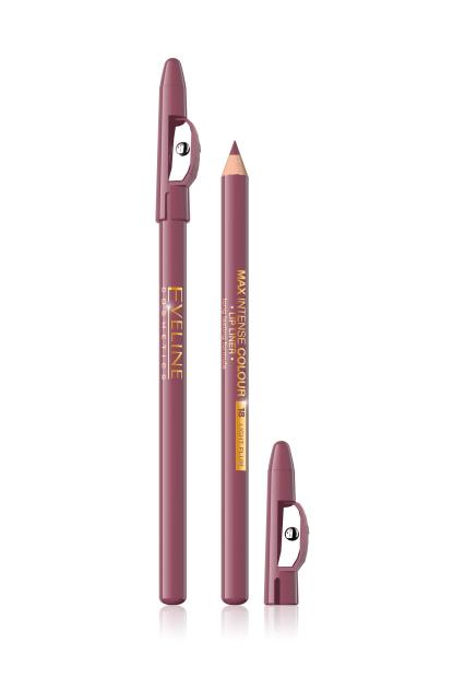 foto олівець для губ eveline light plum max intense colour тон 18, 4г