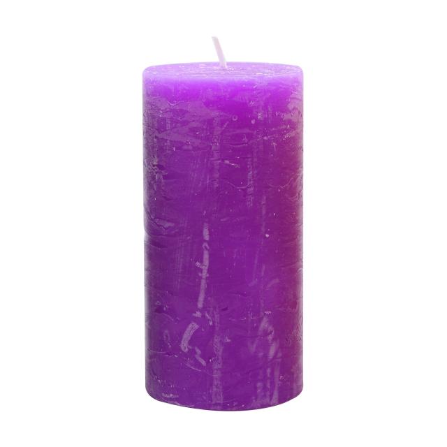 foto циліндрична свічка candlesense decor rustic фіолетова, діаметр 6 см, висота 12 см
