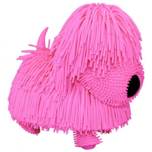 foto інтерактивна іграшка гумова jiggly pup пустотливий щеня рожевий (jp001-wb-pi)