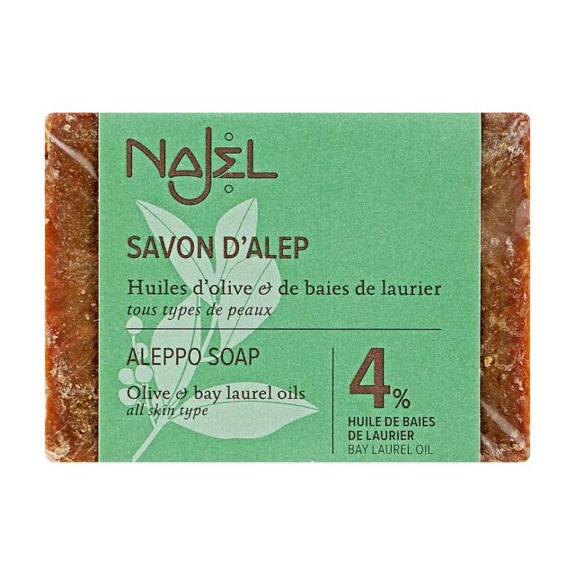 foto алеппське мило najel aleppo soap 4% bay laurel oil для всіх типів шкіри, 155 г