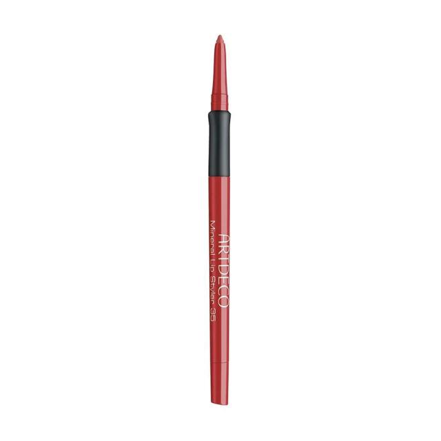 foto мінеральний олівець для губ artdeco mineral lip styler, 35 mineral rose red, 0.4 г
