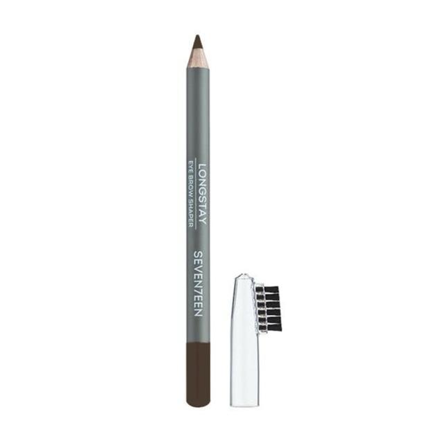 foto олівець для брів seventeen longstay eyebrow shaper з щіточкою, 6 real brown, 1.14 г