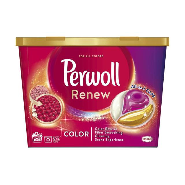 foto капсули для прання perwoll renew & care caps для кольорових речей, 28 циклів прання, 28 шт