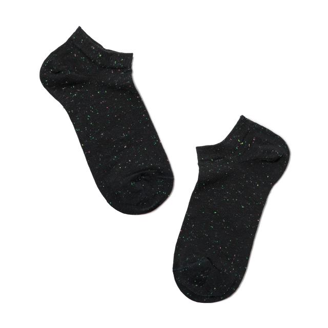 foto шкарпетки жіночі conte elegant active   16с-62сп (ультракороткі, pixels) бавовняні  чорний р.23