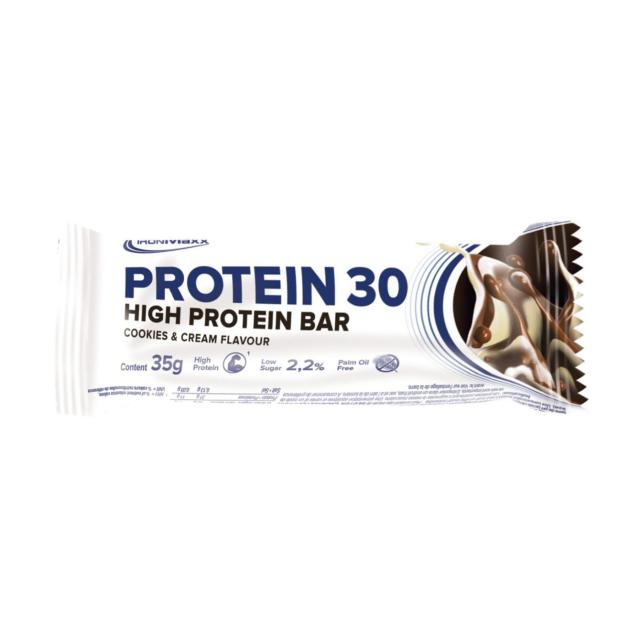 foto батончик з високим вмістом протеїну ironmaxx protein 30 печиво-крем, 35 г