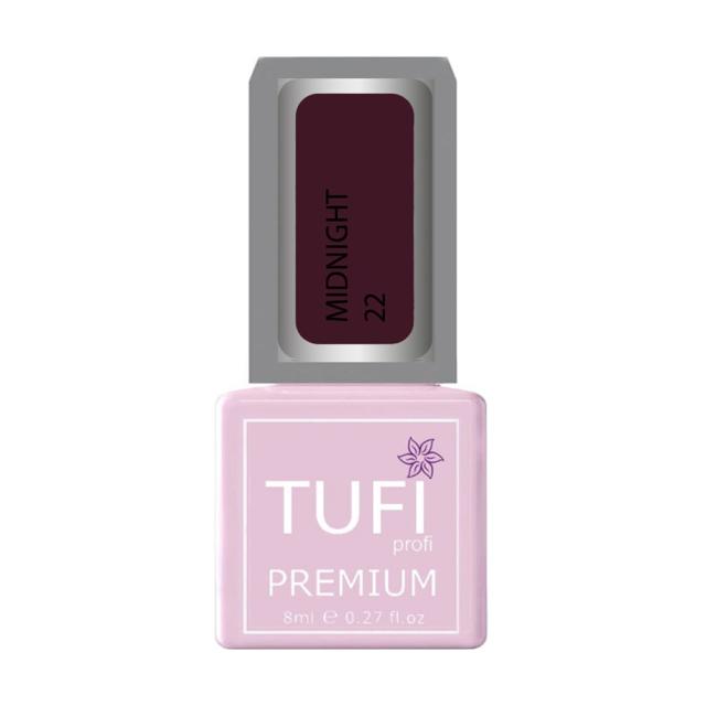 foto гель-лак для нігтів tufi profi premium midnight 22 фіолетове вино, 8 мл