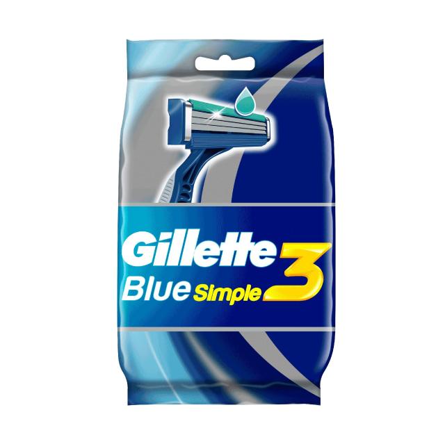 foto одноразові бритви gillette blue simple 3 чоловічі, 8 шт