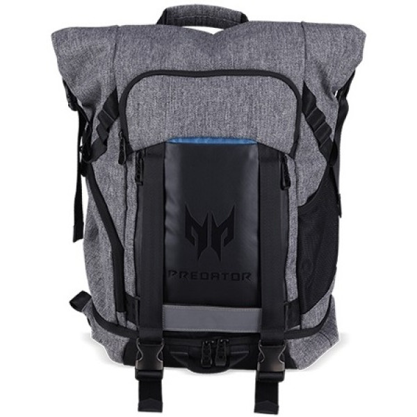 foto рюкзак для ноутбуку acer predator gaming rolltop backpack gray with teal blue (np.bag1a.290)