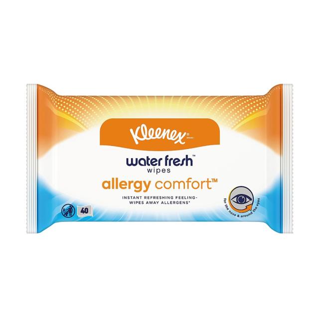 foto вологі серветки kleenex waterfresh fresh allergy comfort, 40 шт