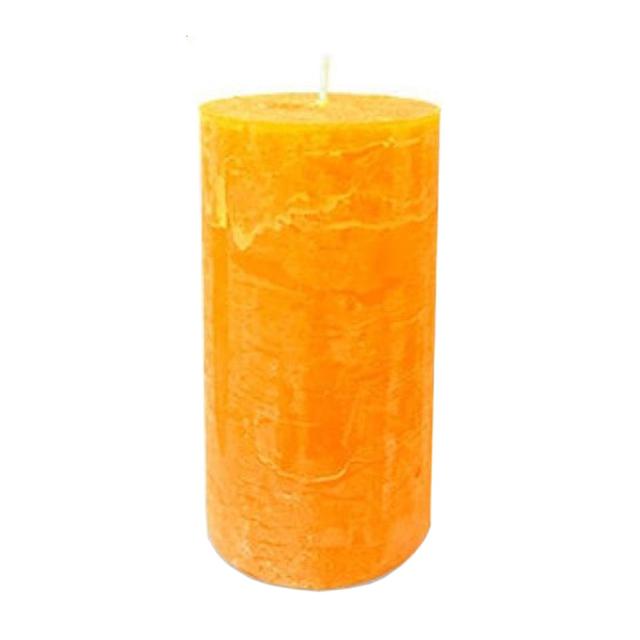 foto циліндрична свічка candlesense decor rustic жовта, діаметр 6 см, висота 12 см