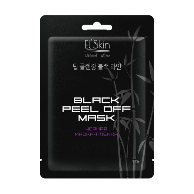 foto маска-плівка для обличчя skinlite el'skin black peel off mask чорна, 10 г