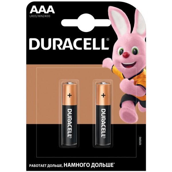 foto батарейка тип aaa duracell mn-2400 (lr-03) 2шт.