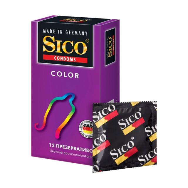 foto презервативи sico color кольорові, ароматизовані, 12 шт