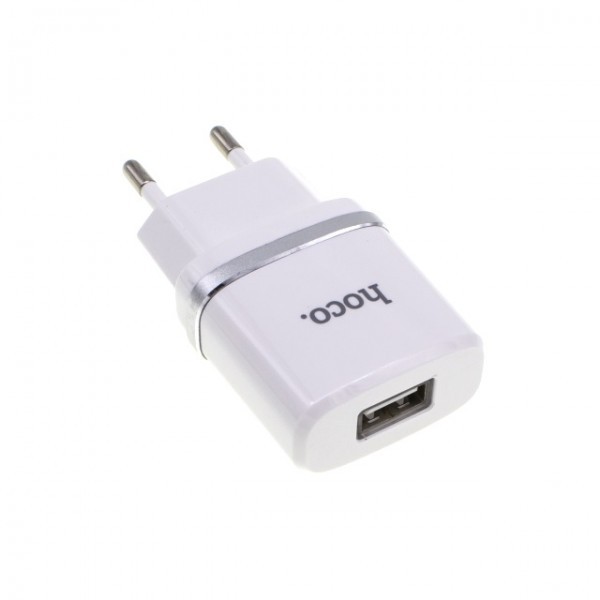 foto мзп hoco c11 usb charger 1a (+кабель microusb 1м) (білий) 454021