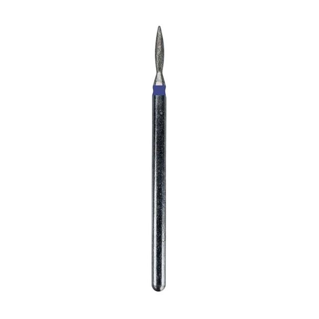 foto змінна алмазна фреза для манікюру vizavi professional полум'я, синя насічка, 1.8, 9 мм