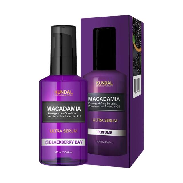 foto сироватка для волосся kundal pure natural system macadamia ultra serum макадамія, аромат blackberry bay, 100 мл
