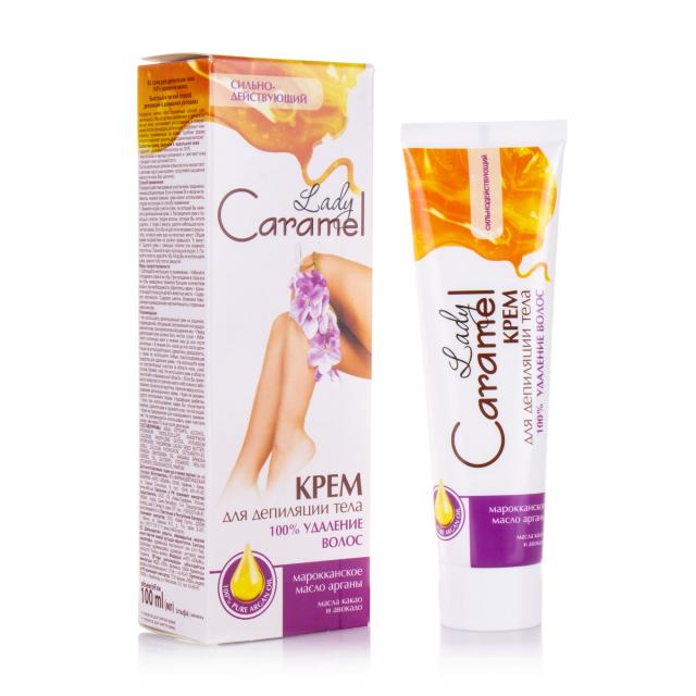 foto крем для депіляції caramel lady 100% видалення волосся, 100мл