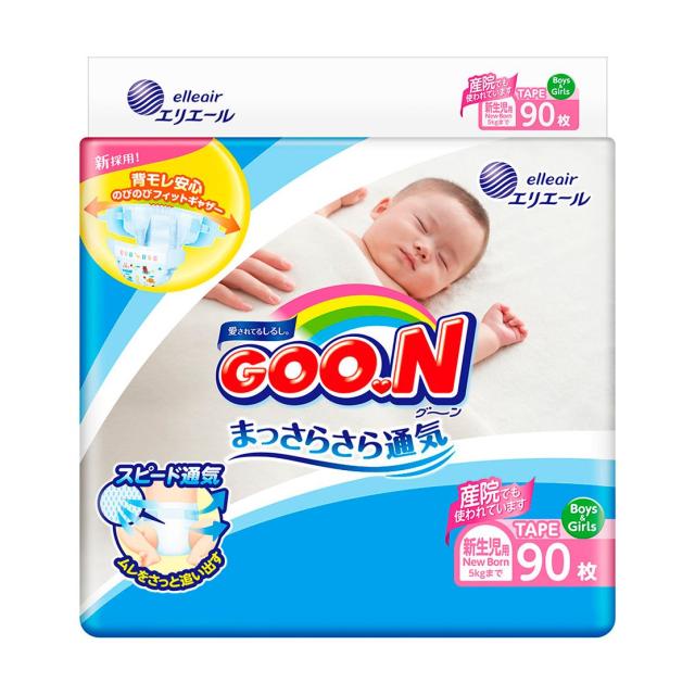 foto підгузки goo.n для новонароджених, розмір ss, (0- 5 кг), 90 шт
