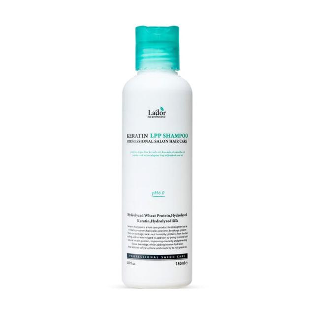 foto кератиновий безсульфатний шампунь для волосся la'dor keratin lpp shampoo ph 6.0, 150 мл