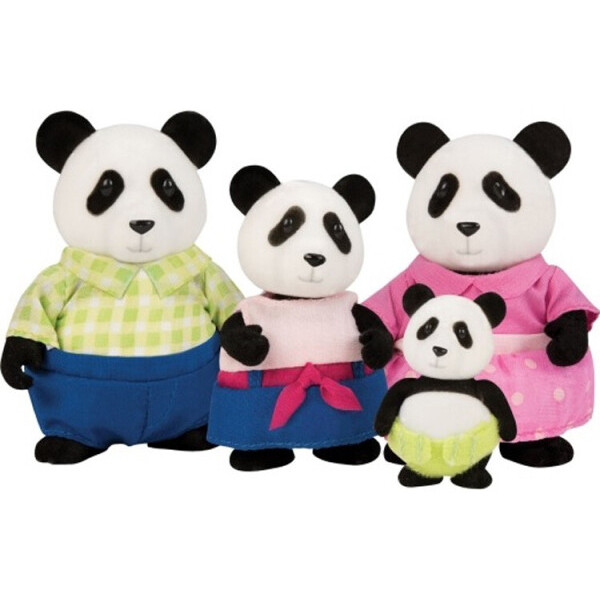foto колекційні фігурки набір li'l woodzeez сім'я панда (6154m)
