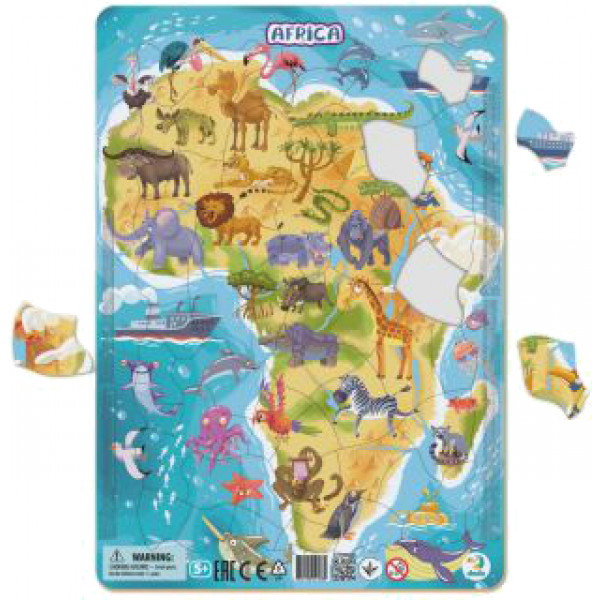 foto пазли картонні (5-7 років) dodo з рамкою африка (r300175)